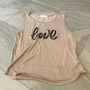 Love brown tank